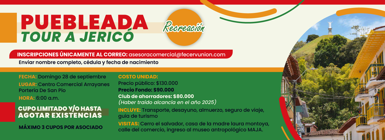 Slide Comite Recreación Puebleada Tour a Jericó