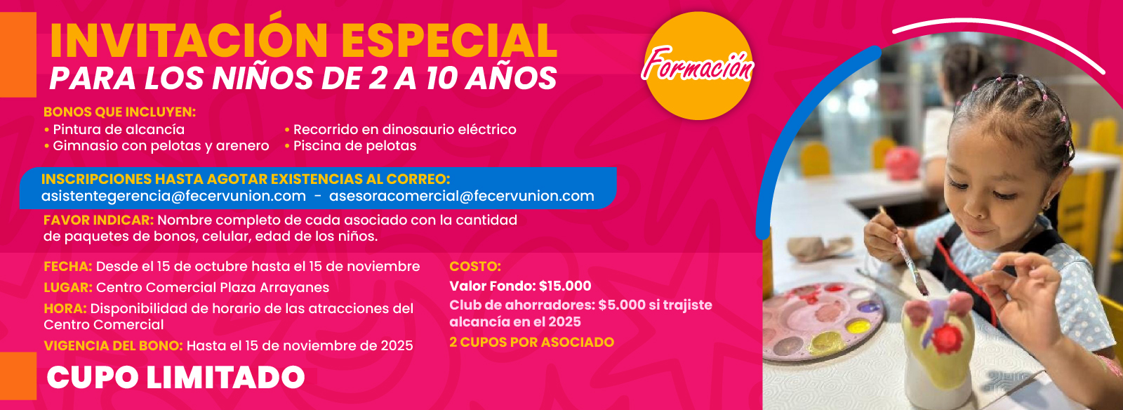 Slide Comite Formación Invitación Especial Niños 2 a 10 años